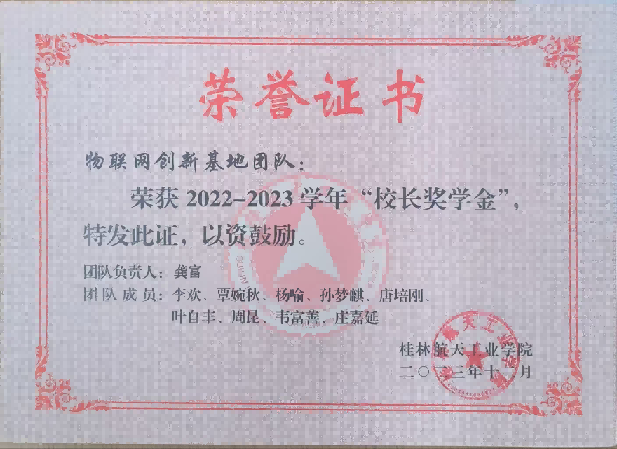 桂林航天工业学院校长奖学金